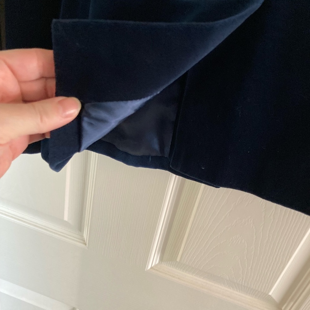 🫐VINTAGE 1990s🫐 GAP Blue Velvet Blazer/Suit Jacket; EUC - Picture 16 of 17